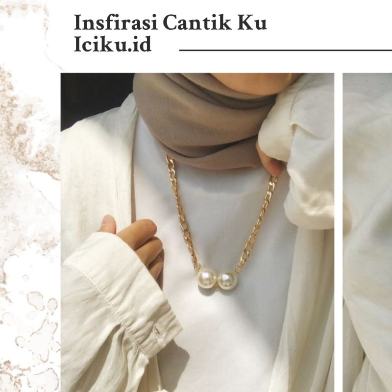 Kalung Panjang Kalung Mutiara Kalung Hijab Aksesoris Fashion