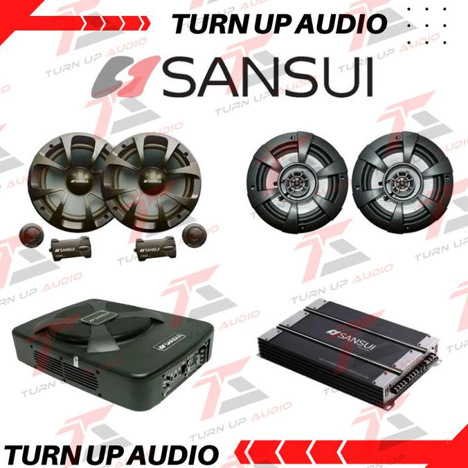 Paket Audio Mobil Full Set Sound System Sansui Sub Speaker Pintu Power