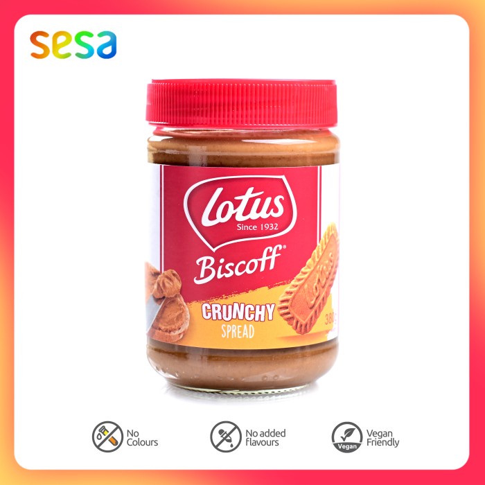 

[TERBARU] Lotus Biscoff Crunchy Spread 380 g (Selai Karamel)