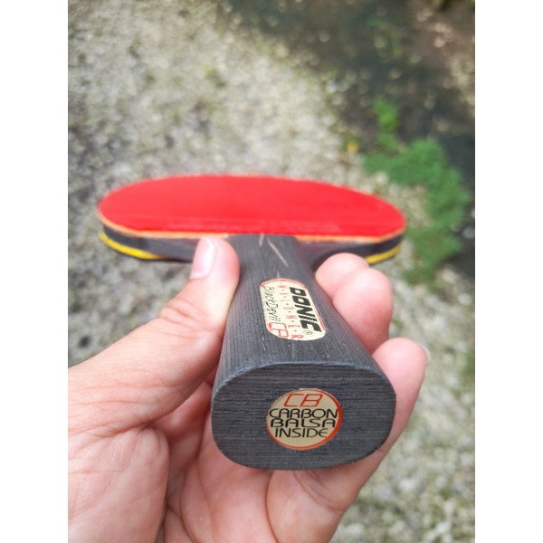 (Bekas Pakai) Bet Donic Waldner Black Devil + Karet Donic Acuda S3 Hitam + Karet Stiga Calibra LT Sp