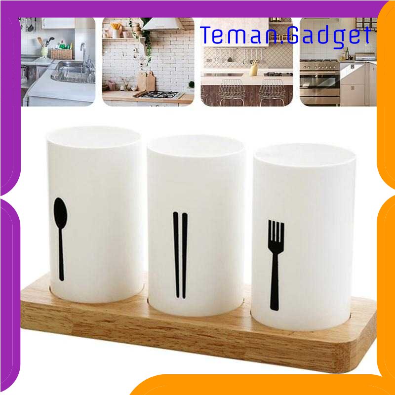 TG - DPR NIEMAS Rak Organizer Dapur Tempat Sendok Garpu Kitchen Storage 3 Slot - NMD279