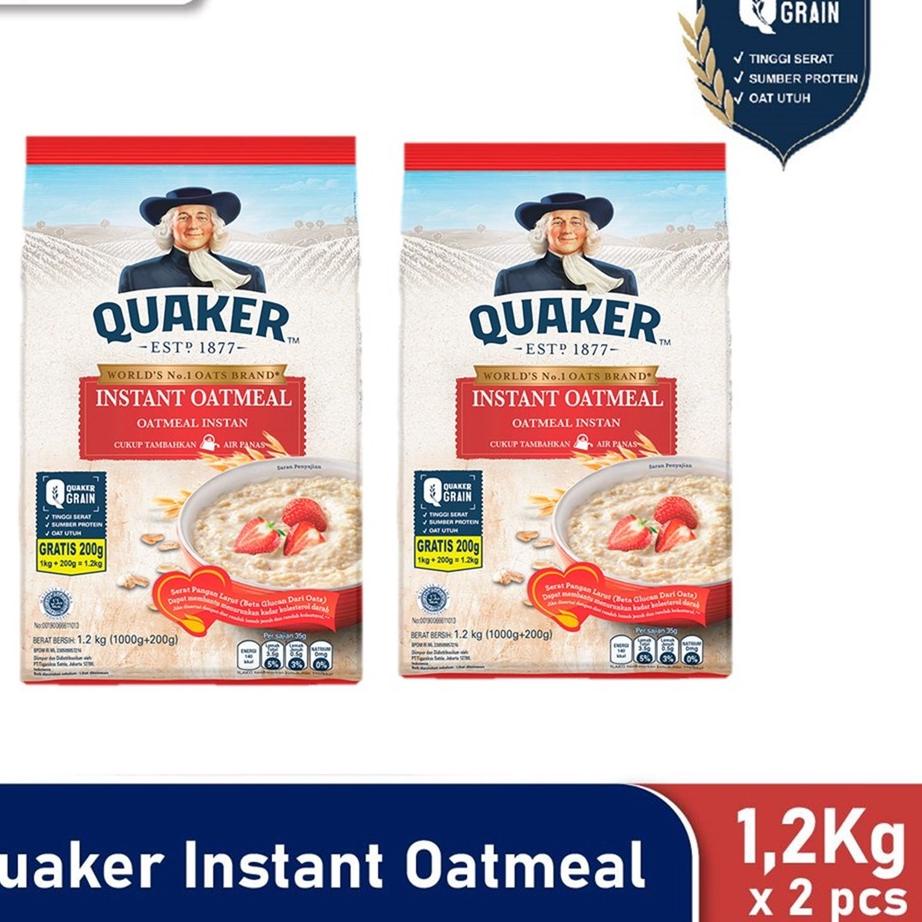 

⌤ Quaker Instant Oatmeal 2 x 1200 gr ぉ