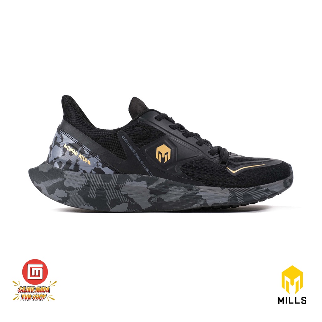 SEPATU OLAHRAGA / RUNNING MILLS TREXIMO OMEGA GARUDA - BLACK/GOLD 9100107