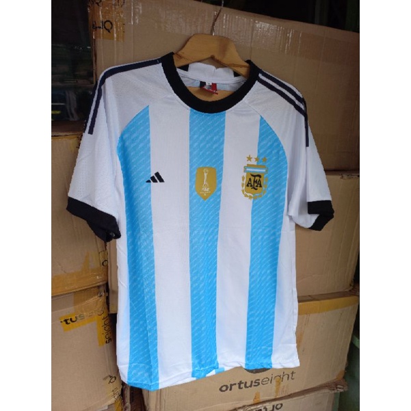 JERSEY ARGENTINA HOME BINTANG 3 JUARA WORLD CUP