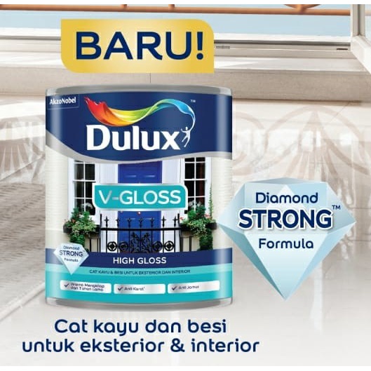 Jual Cat Kayu Besi Dulux V Gloss High Gloss White 9000 08 Liter Shopee Indonesia 0935