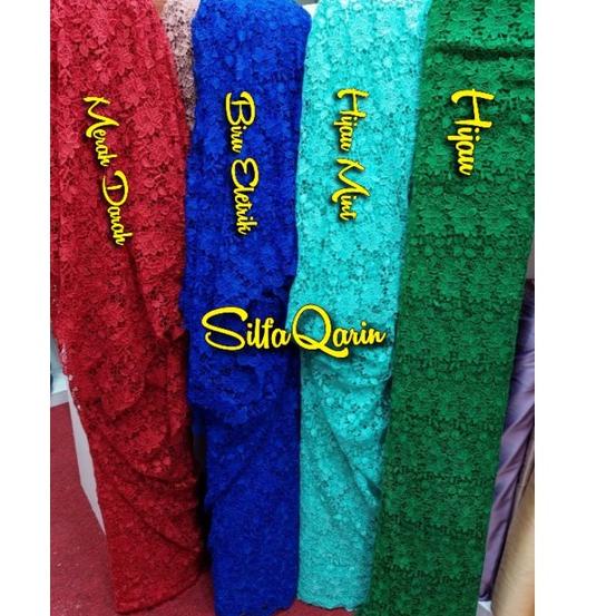 Kain Brokat Prada Oki / Bahan Kebaya Prada Oki / Kain Brukat Kebaya Oki (Harga Per 1/2 Meter) {BUG.1