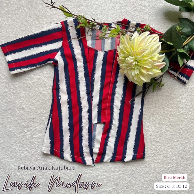 Kebaya anak lurik modern | kebaya bali lurik anak umur 4 tahun - 12 tahun