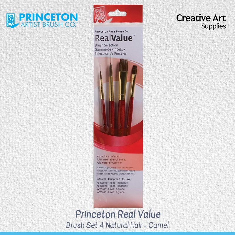 

Princeton Real Value Brush - Kuas 4 Sets Round and Wash