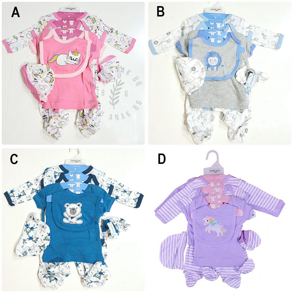 Baju Bayi Catell Love Set 8in1 - 018.1456