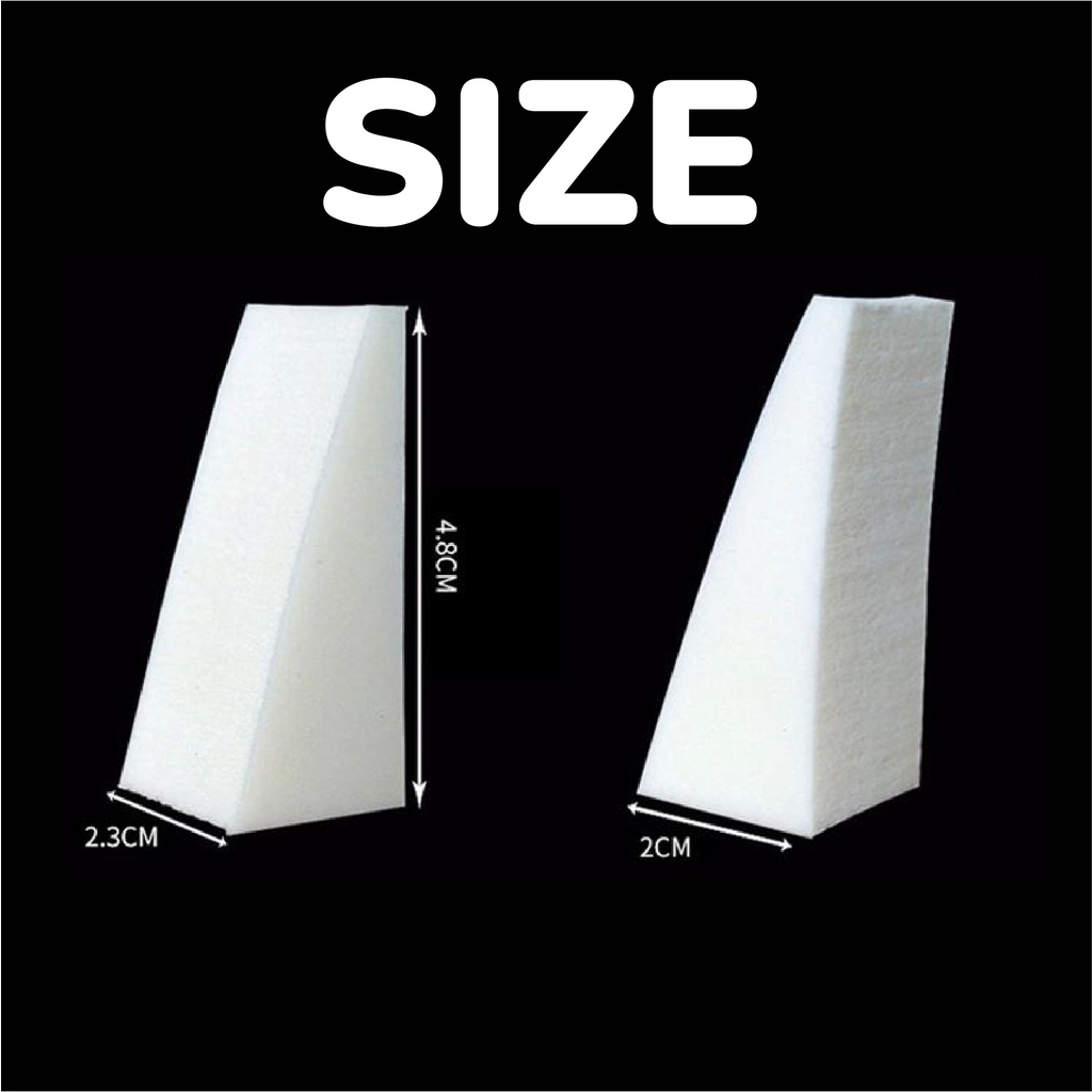 【 COD 】White Sponge Nail Untuk Membuat Nail Ombre/Spons Stempel Warna Gradasi(1pcs)