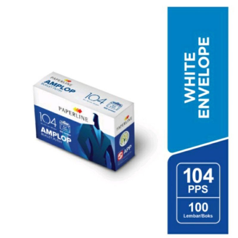

(PAK) PAPERLINE AMPLOP PUTIH POLOS 104 PPS 95X152 MM 100 LEMBAR