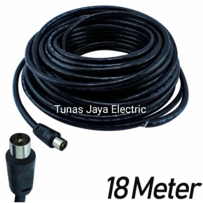 Kabel Antena TV 5C RG-6U + Jack 18M/20Y