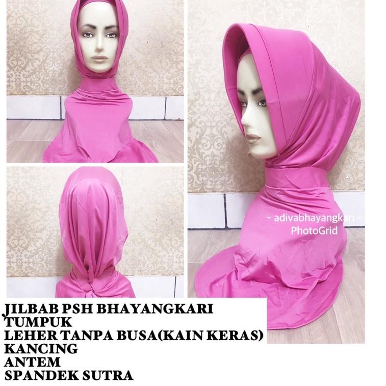 JILBAB PSH BHAYANGKARI BELAKANG KANCING LEHER TANPA BUSA ‣ COD.10De22ᵞ