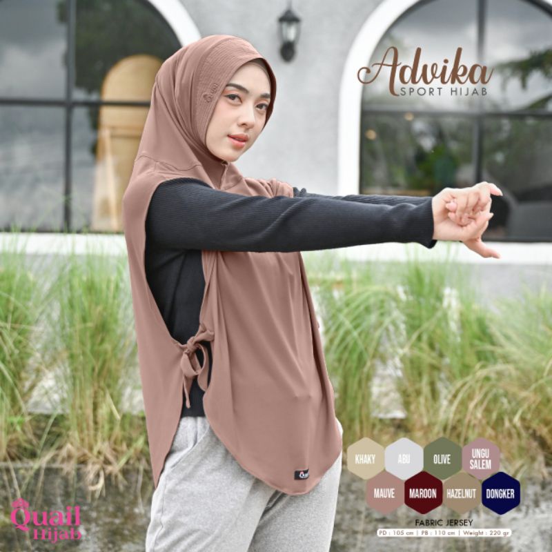 ADVIKA QUAIL HIJAB SPORT  DAILY JILBAB SPORT BERGO SPORT JILBAB BAJU HIJAB BAJU