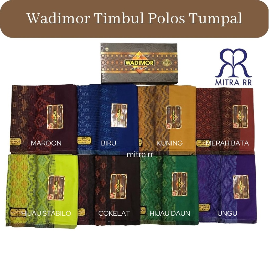 Sarung Wadimor Timbul Polos Tumpal Motif / Sarung Dewasa