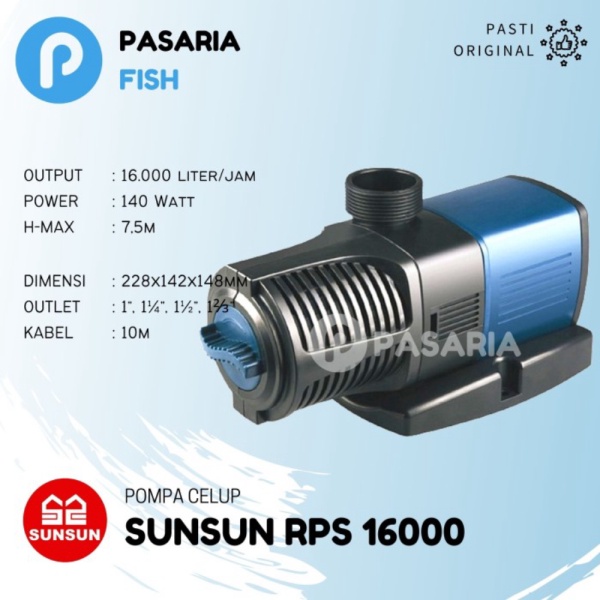 Jual sparepart SUNSUN RPS16000/RPS 16000 liter/jam Pompa Celup Rendah Daya Murah