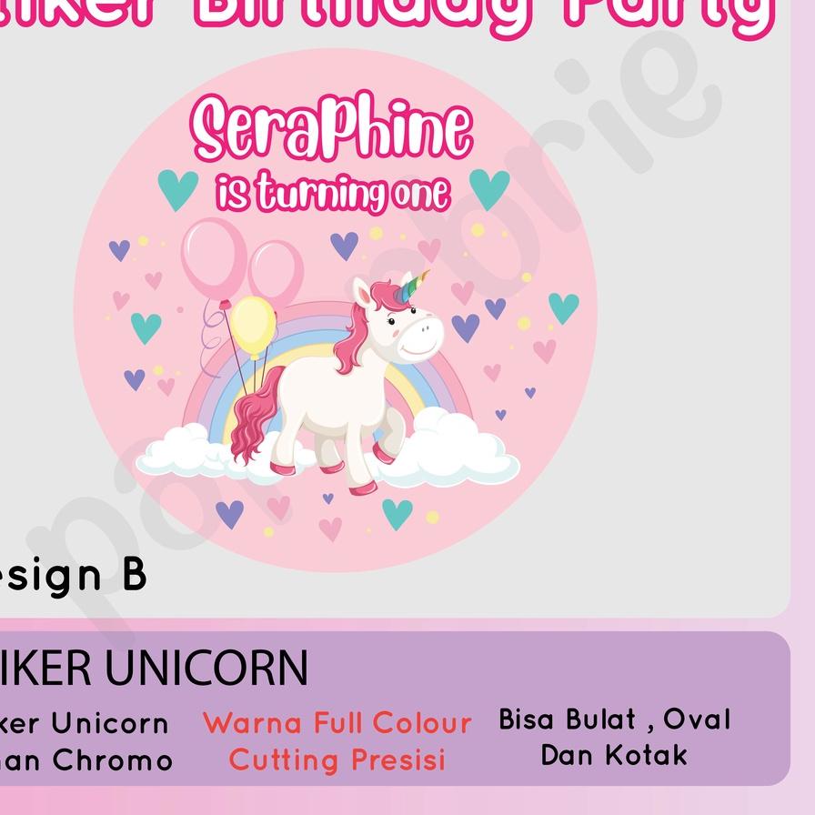 

Terlaku label stiker UNICORN Ulang Tahun Anak - sticker birthday party stiker hampers sticker hamper stiker bingkisan ultah$