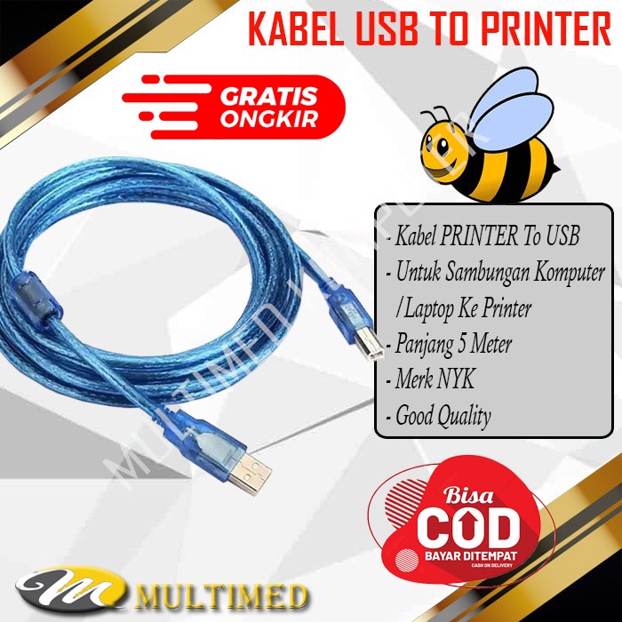 Kabel USB To Printer 5 meter NYK