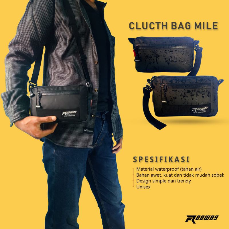Tas Tangan Selempang Tas Bahu Waistbag Clutch Unisex Pria Wanita REI ROOWNS