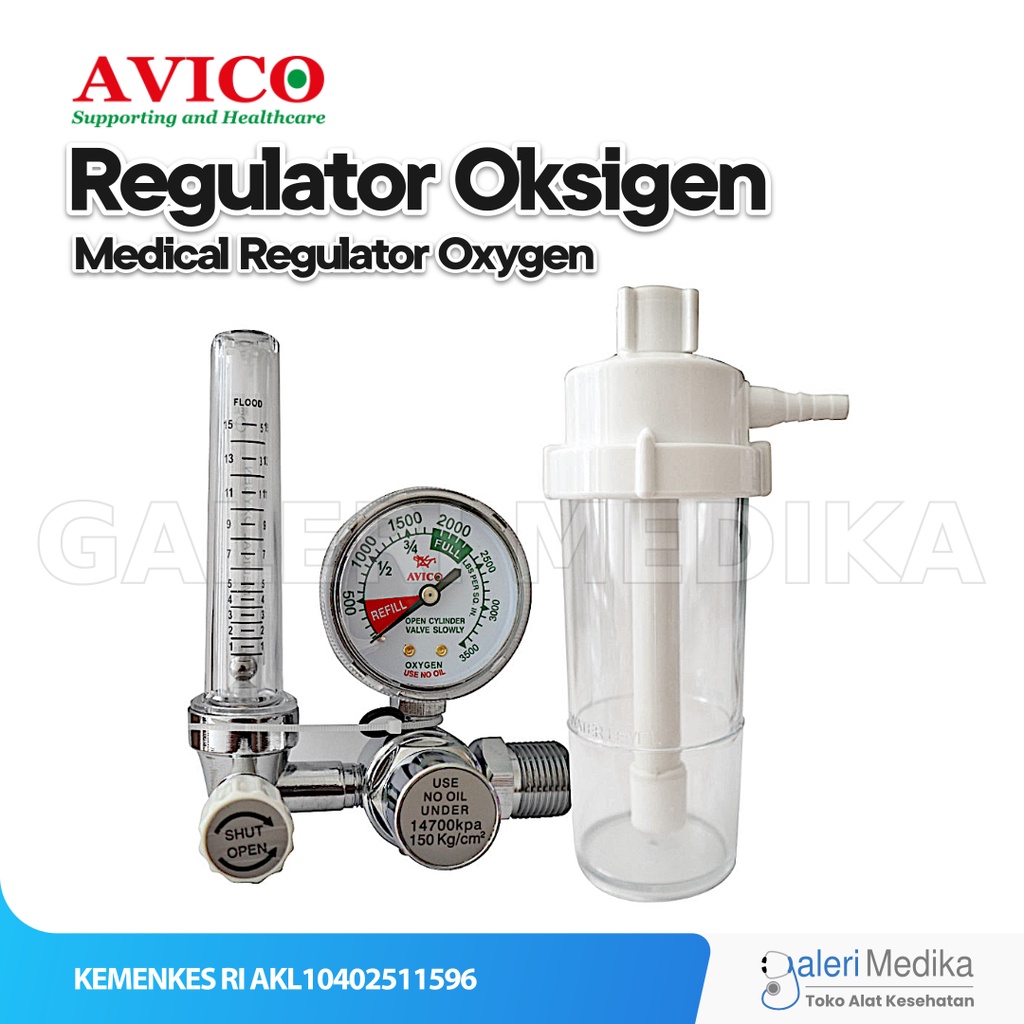 Regulator Tabung Oksigen - Avico Medical Regulator