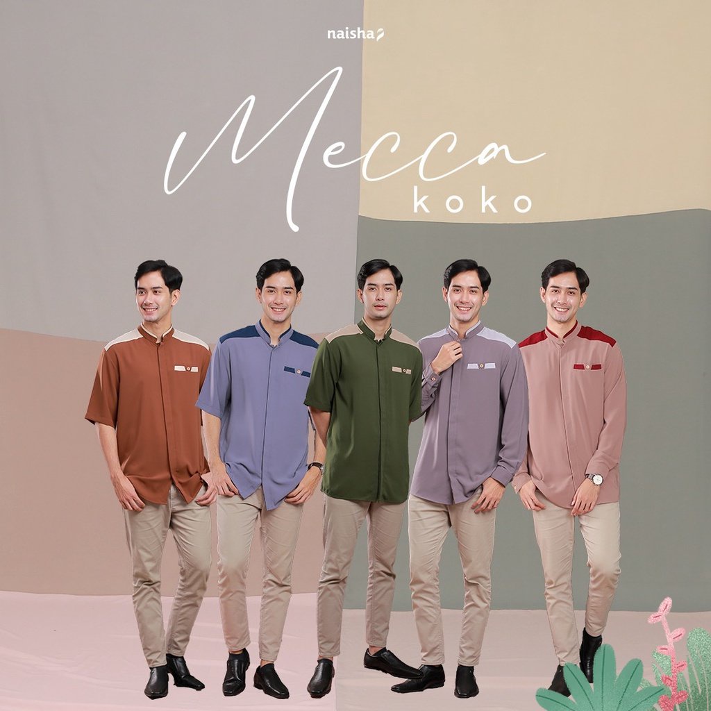 Naisha Official / Mecca Koko Dewasa / Mecca Family Set / Baju Koko Dewasa / Baju Couple Naisha / Sar