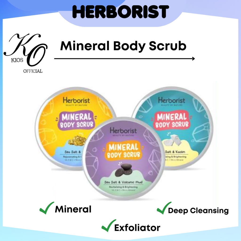 Herborist Mineral Body Scrub 200gr / Scrub Badan