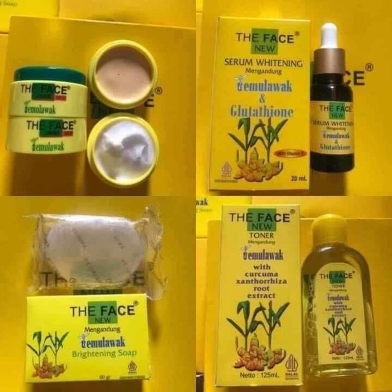 THE FACE Temulawak original THE FACE 5 in 1 PAKET  skincare temulawak ORIGINAL BPOM 100% ORI  harga 