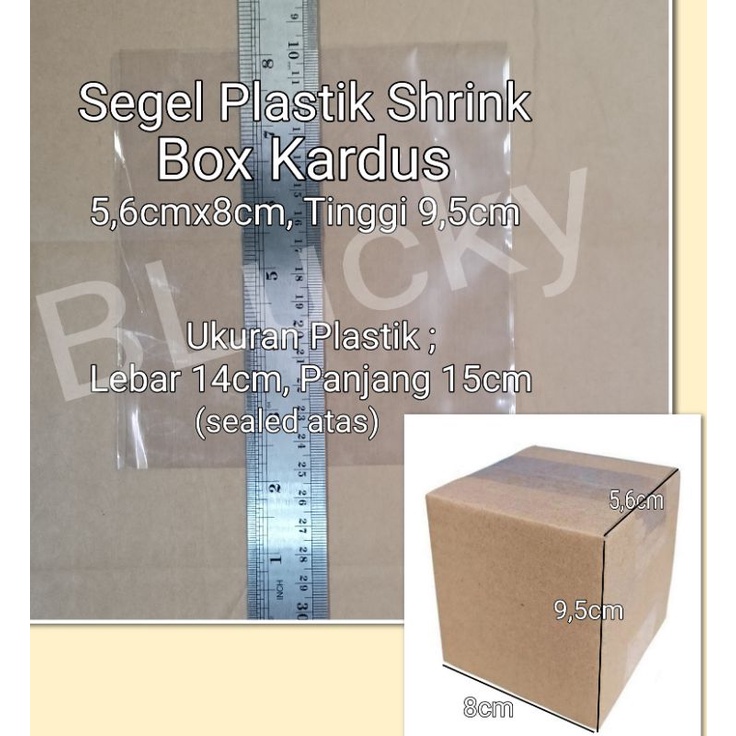 

50pcs Segel Plastik Wrap Shrink Lebar 14cmx15cm Atas Tertutup untuk Box Kardus 5,6x8x9,5