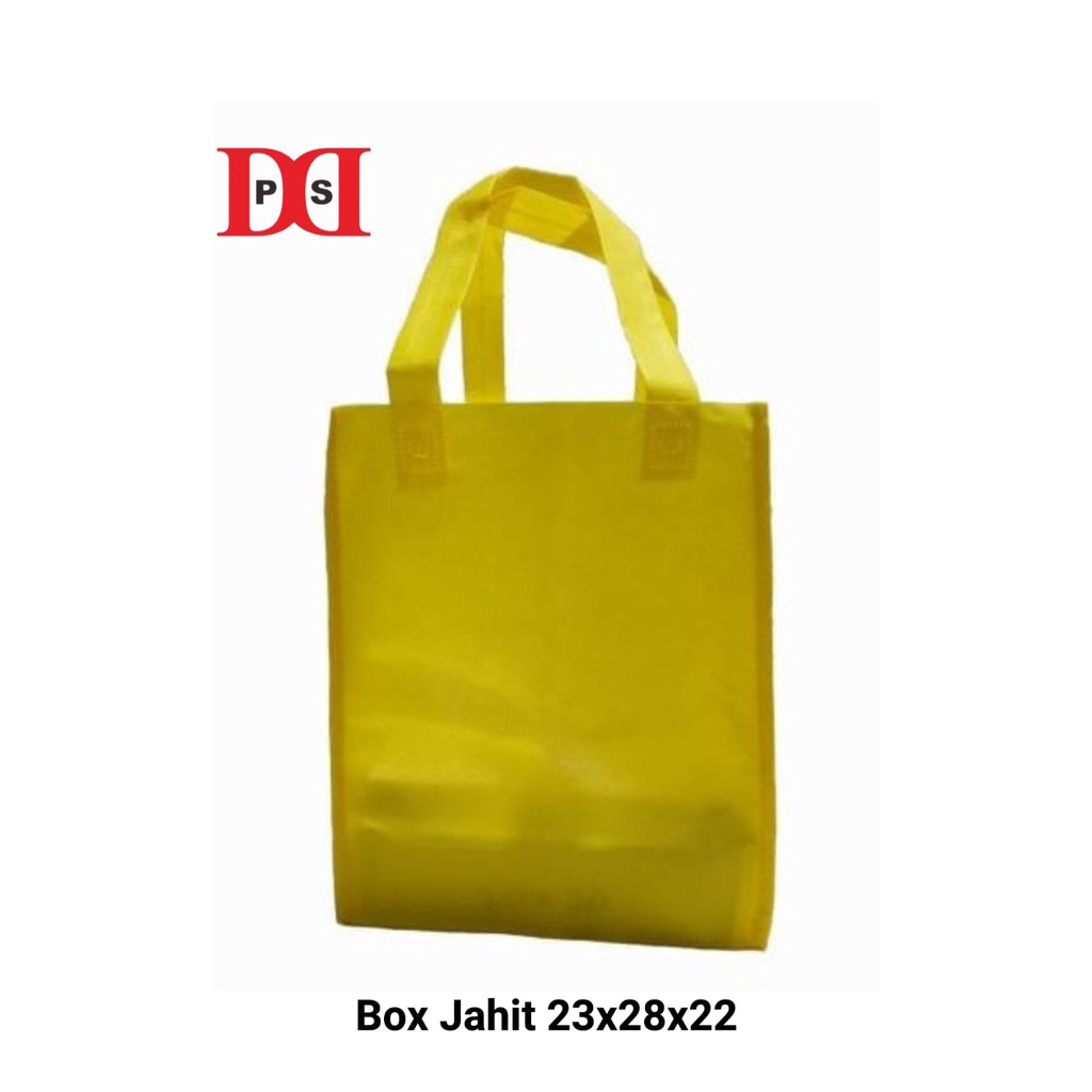 Goodie Bag Box Jahit uk 32x26x27 atau 23x28x22 polos  / tas spunbond polos