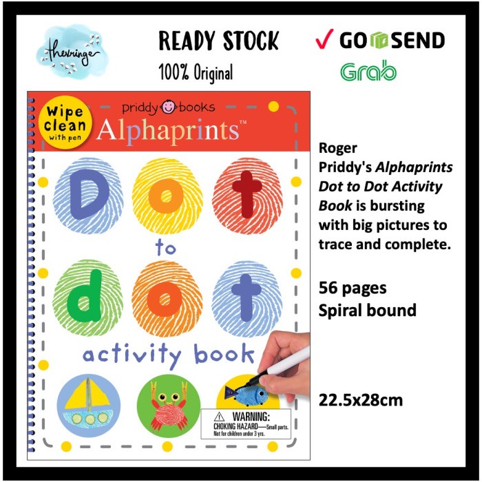 Priddy Alphaprints Dot To Dot Activity Book Learn Pen Control Workbook