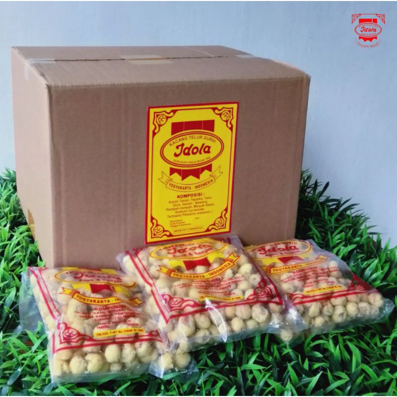 

Kacang telur IDOLA "paket oleh-oleh" 1 dos isi 12pcs kemasan @250 gram