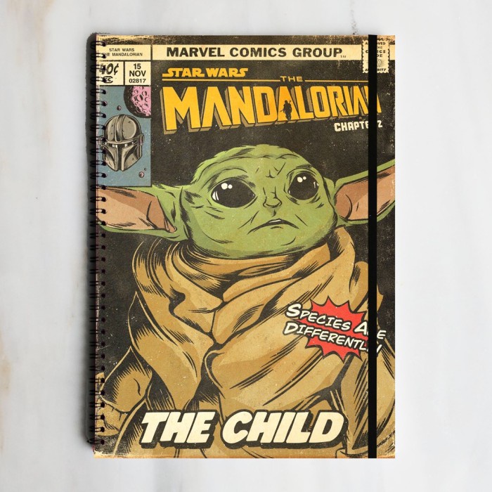 

✨NEW✨ - BABY YODA Star Wars Spiral Notebook Journal Buku Tulis Catatan - A4 (Large), Plain / Polos