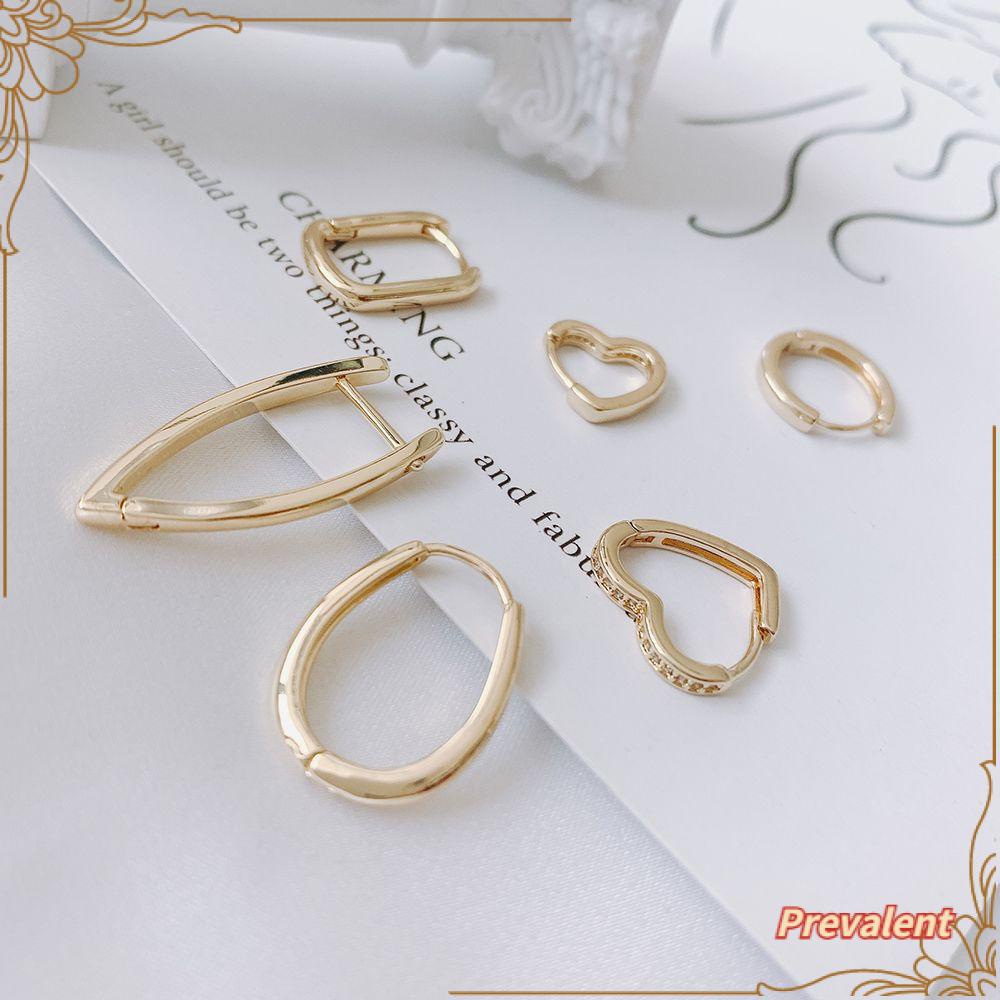 Preva Hoop Earrings Hadiah Wanita Gadis Perhiasan Lingkaran Indah Hati