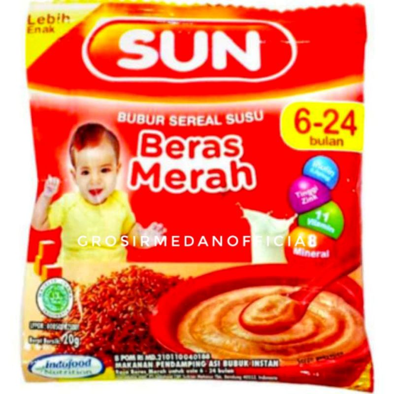 SUN SACHET BUBUR SEREAL SUSU 20 G - ANAK BAYI USIA 6 BULAN KE ATAS