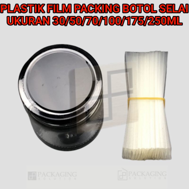 

plastik segel/shrink film botol selai 30/50/70/100/175/250 ml ( 100 LB )