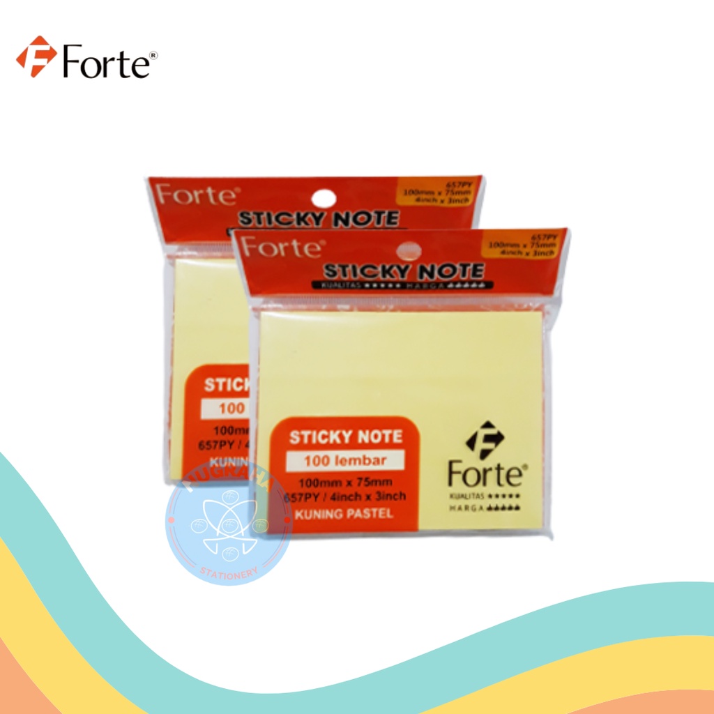 

STICK NOTE FORTE 657PY 100 x 75 YELLOW (1 PCS)