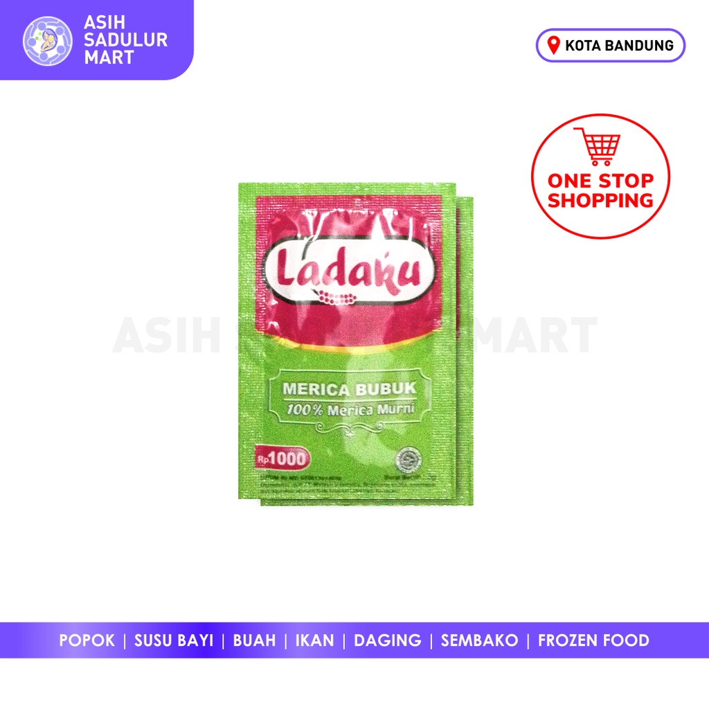 Ladaku Merica Bubuk 1 Renceng (12pcs) 100% Merica Murni Promo Bandung