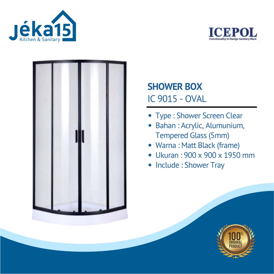 ICEPOL SHOWER BOX | PARTISI KACA KAMAR MANDI