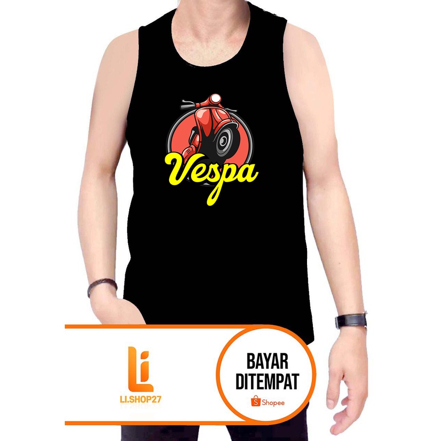 SINGLET PRIA (VESPA) KAOS TANPA LENGAN / LEKBONG PRIA / KAOS DALAM PRIA / SINGLET PRIA DEWASA / KAOS