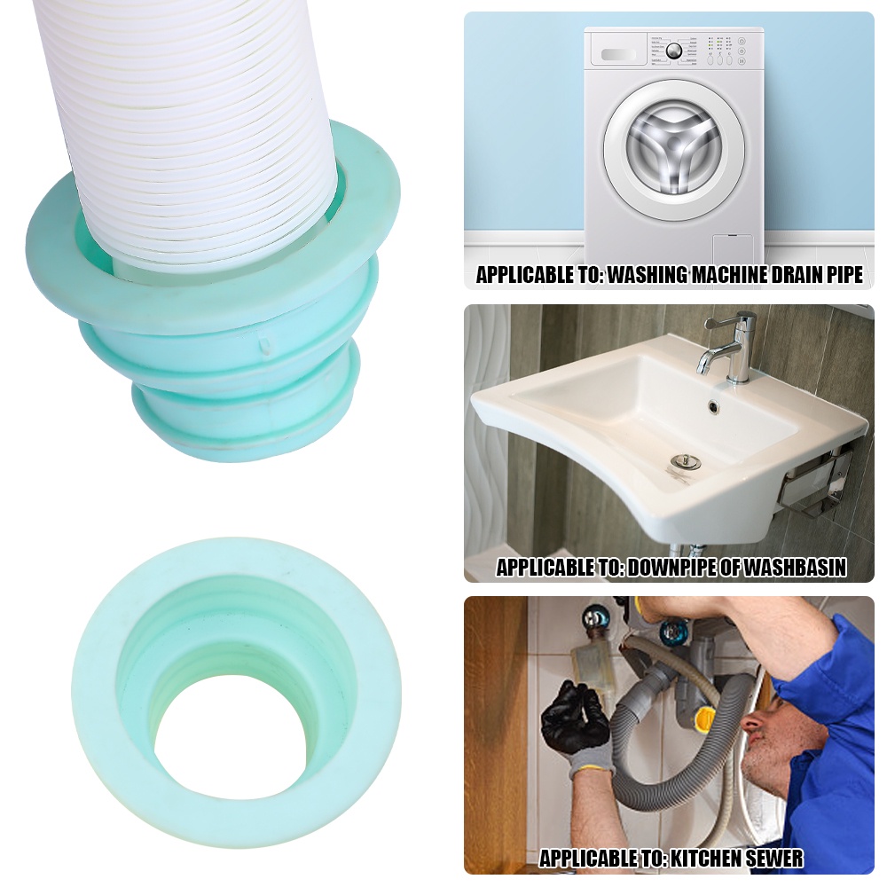 Sewer Anti-blocking Insect-proof and Deodorant Sealing Ring/Cincin Penyegel Pipa Mesin Cuci/Penutup Kebocoran Lantai Plug Saluran Air/Aksesoris Dapur &amp; Kamar Mandi