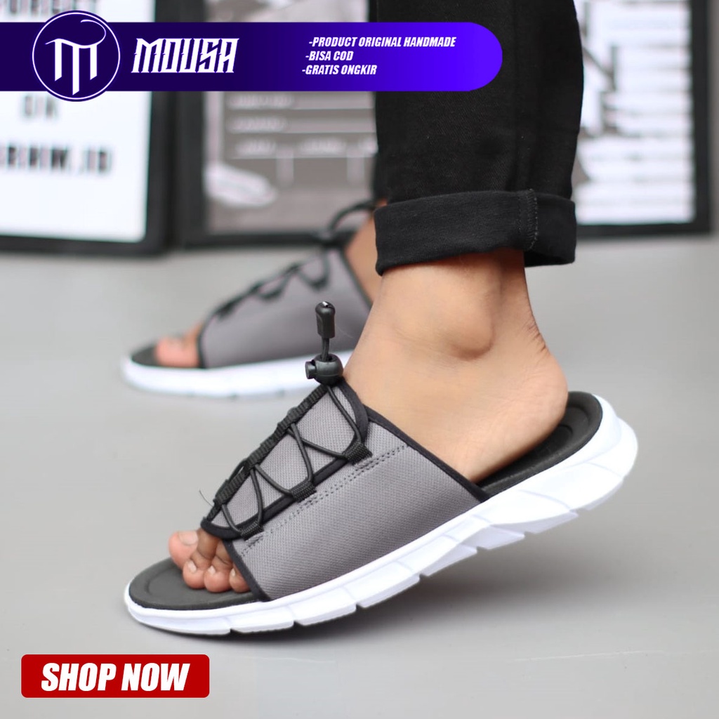 Sandal Pria Slide Sendal Flip Flop Ringan Terbaru Kekinian Mousa Jep