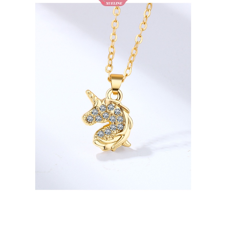 New fashion unicorn Kalung Indah Berongga Liontin Kalung Populer Rantai Liontin Hadiah Perhiasan Anti Karat [ZXL]