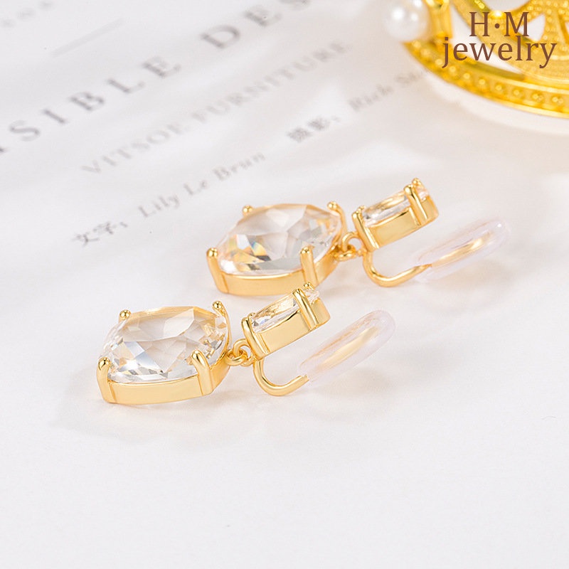 Bingying Klip Telinga Koil Nyamuk Es Batu Transparan Tanpa Sakit Dan Tanpa Tindik Anting Bermutu Tinggi