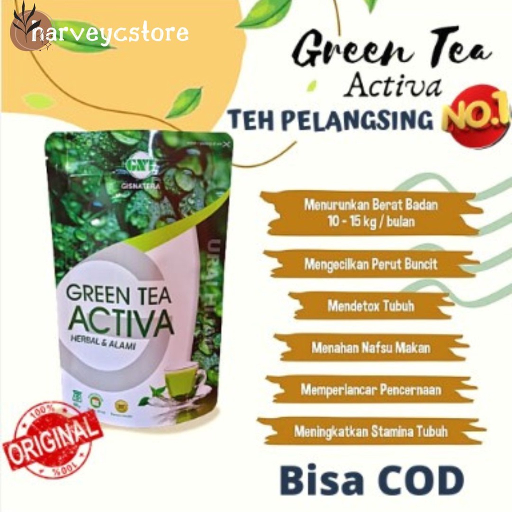 

Teh Green Tea Activa Pelangsing Peluntur Lemak Jahat / Teh Pelangsing Penurun Berat Badan Ampuh Aman Untuk Segala Usia / Teh Diet Detox Herbal Diet Alami