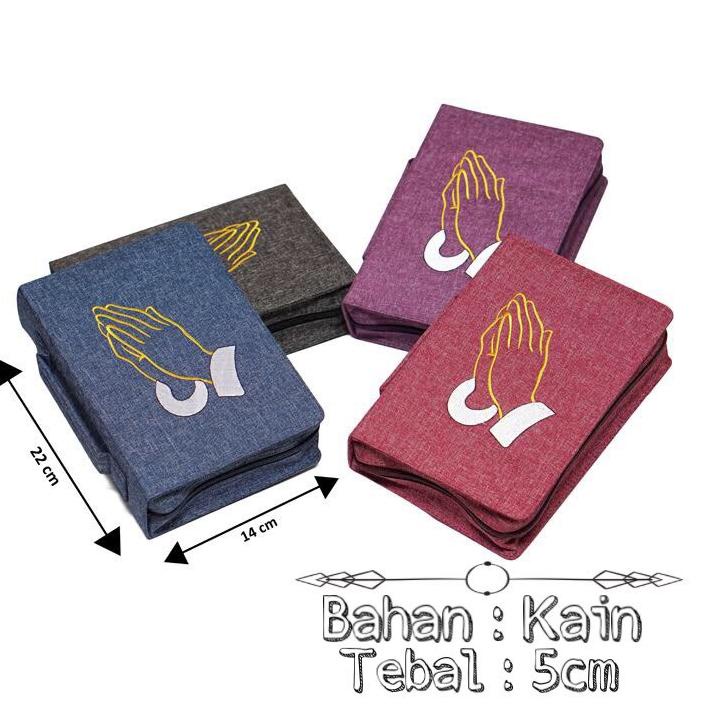 

(D-N7N-») Sampul Alkitab + Tas Cover Sampul Kidung Jemaat Sedang Bahan Kain - Tangan Berdoa super keren