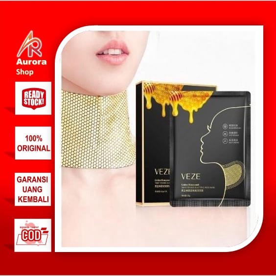 Veze masker leher smooting skin anti wrinkle moisturizing golden honeycomb FZ82324