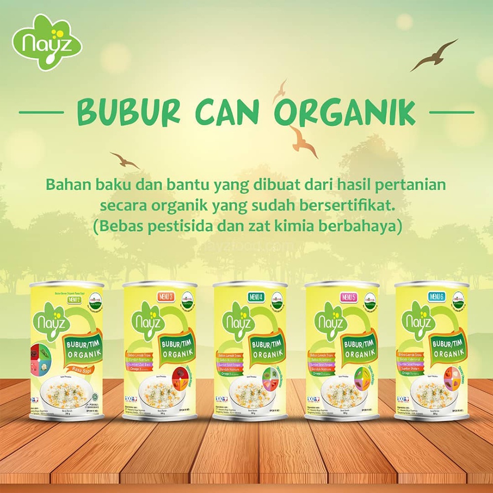 Nayz Bubur Bayi Organik Homemade Tim Kaleng 150gr