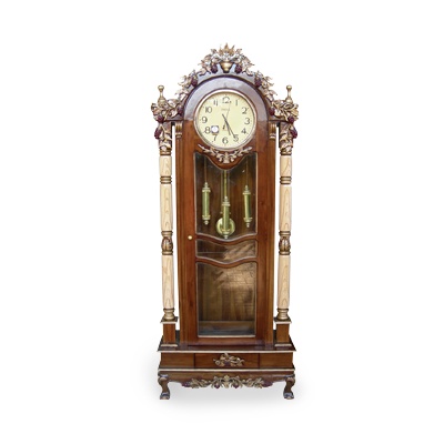 Lemari Jam Hias Cantik - kayu jati asli - Tipe Anggur cat Antik - BERLAKU COD - FREE ONGKIR Medan