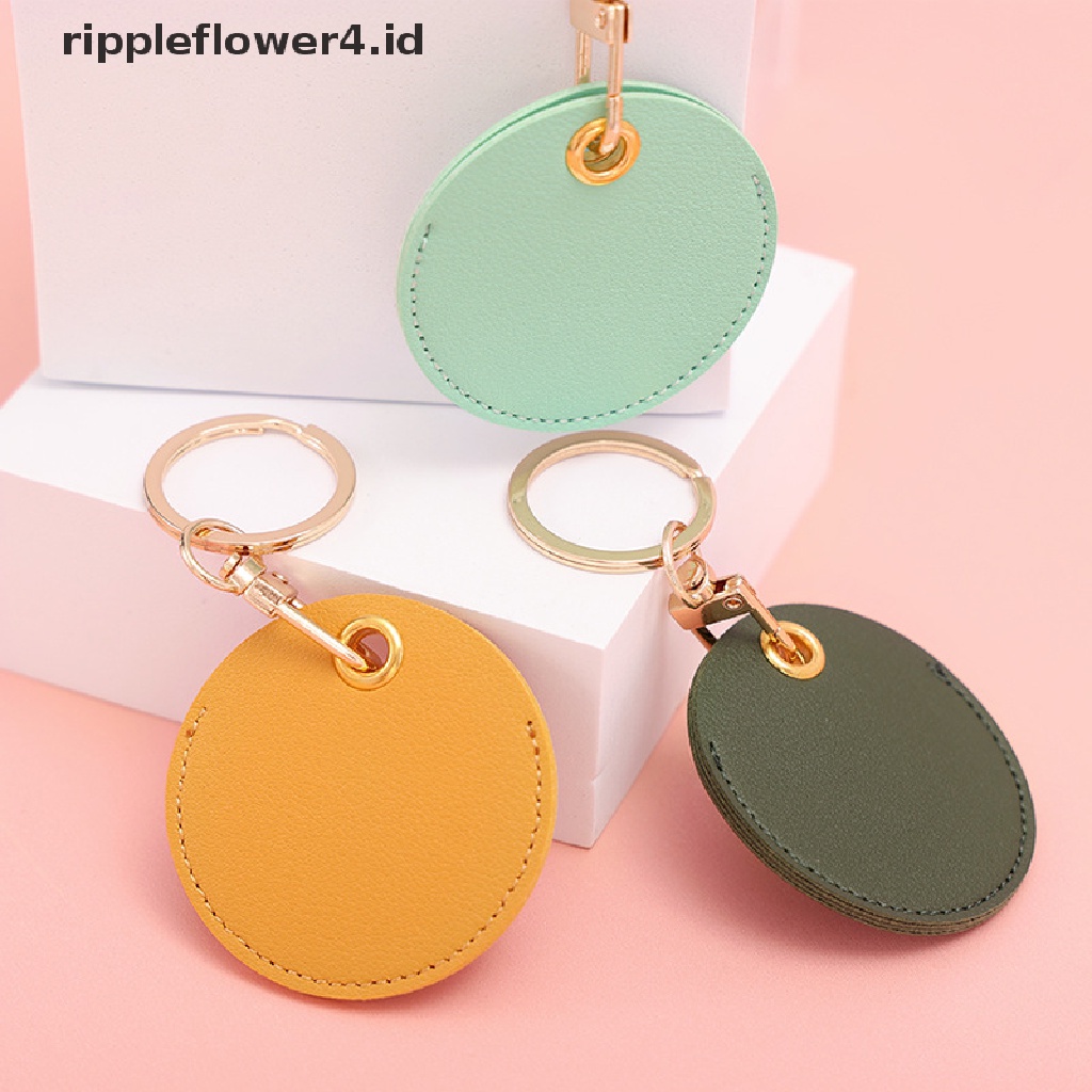 {rippleflower4.id} Tempat Kartu Akses Kulit, Gantungan Kunci water drop, cover Pelindung Induksi Lift Kartu bus~