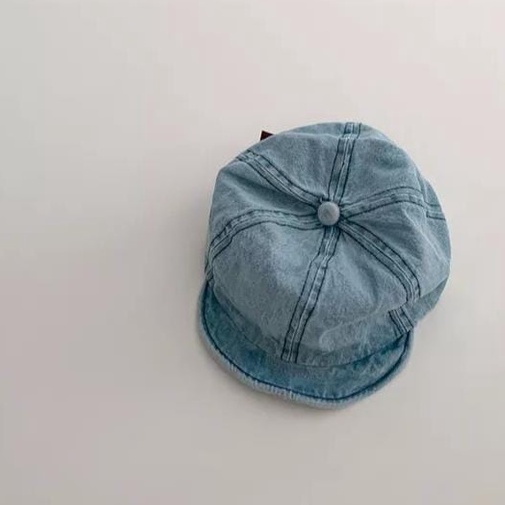 Topi baseball anak MOTIF POLOS DENIM topi baby 1-3 tahun / topi kekinian ala korea